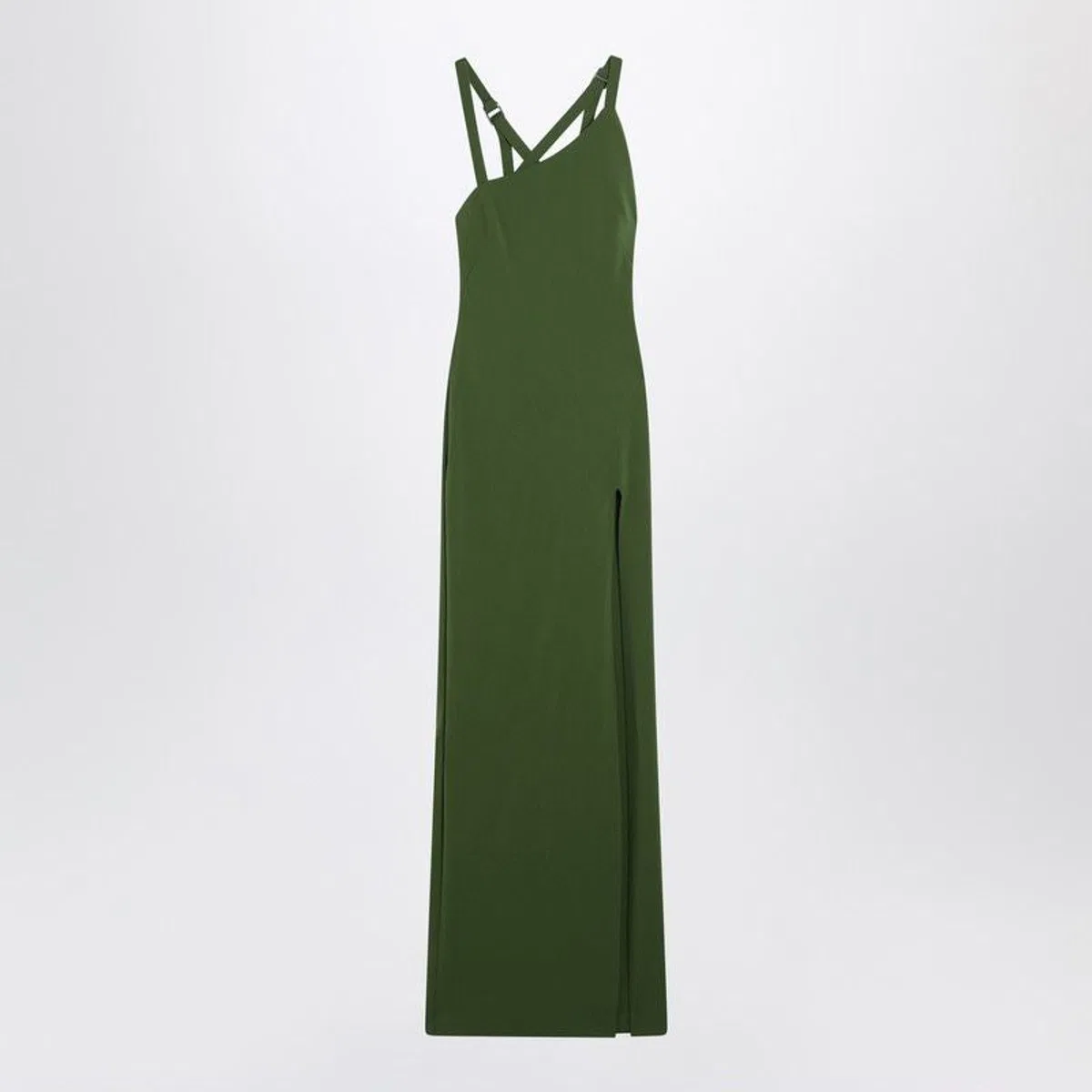 The Attico Long Green Dress With Slit