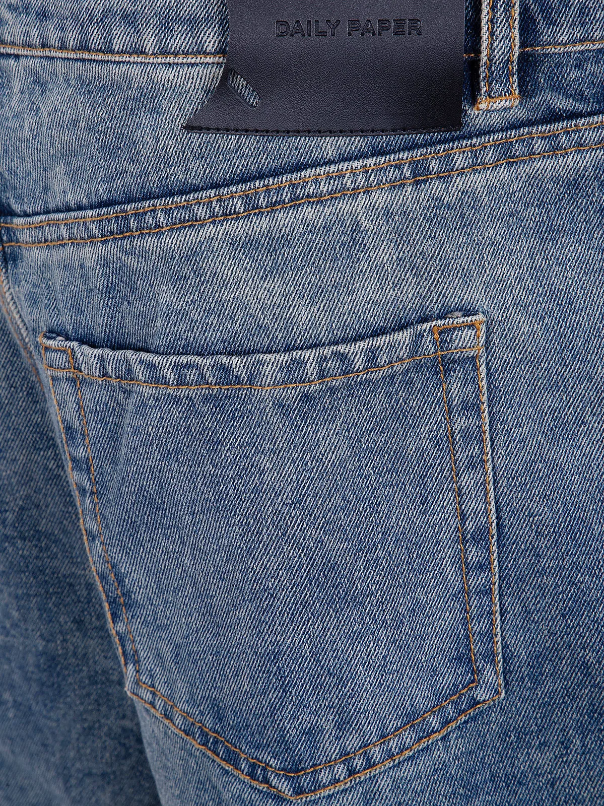 Daily Paper Compact Shield Embroidery Denim Shorts