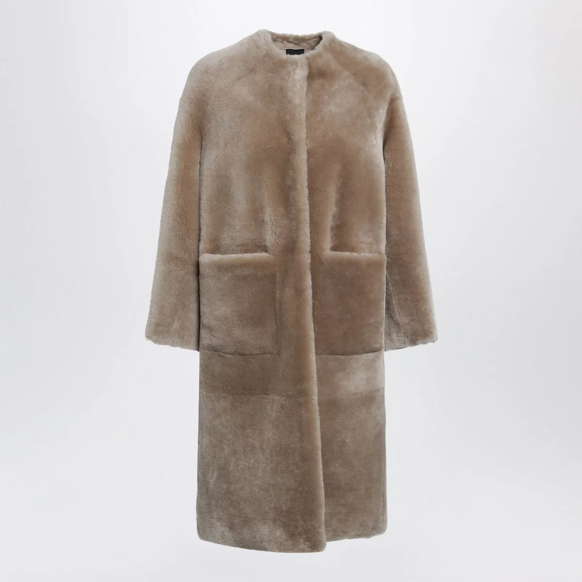 Blancha Hazelnut Reversible Shearling Coat