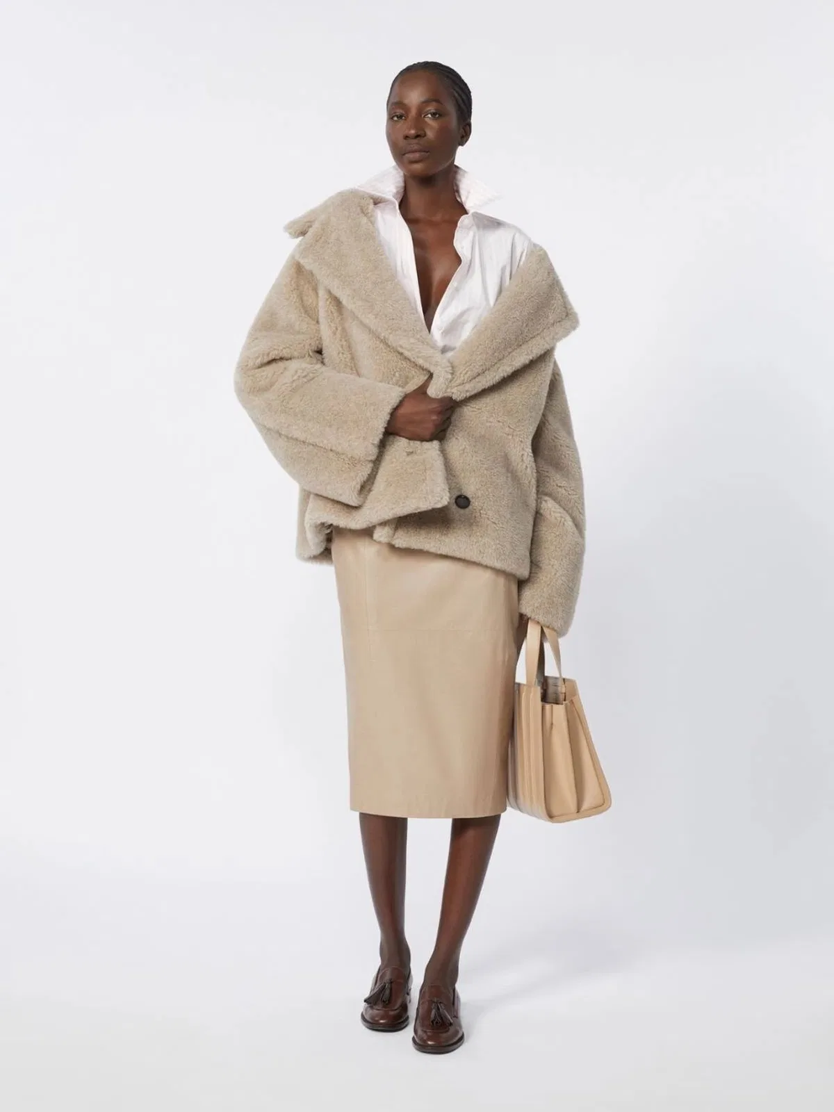 Max Mara Mxmcambusa Teddy Fabric Coat