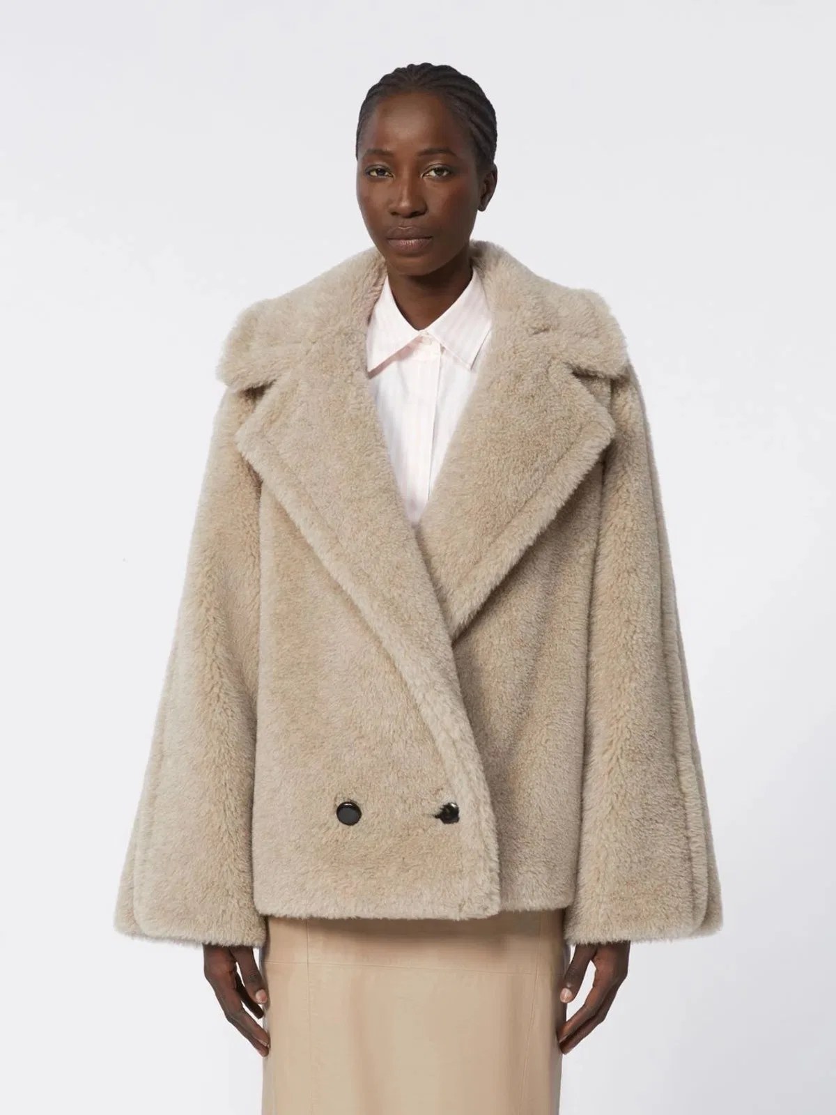 Max Mara Mxmcambusa Teddy Fabric Coat