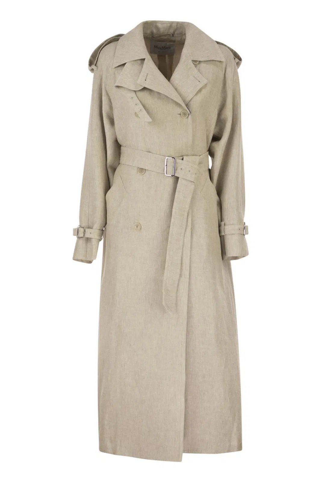 Max Mara Mxspedaggi - Long Pure Linen Trench Coat