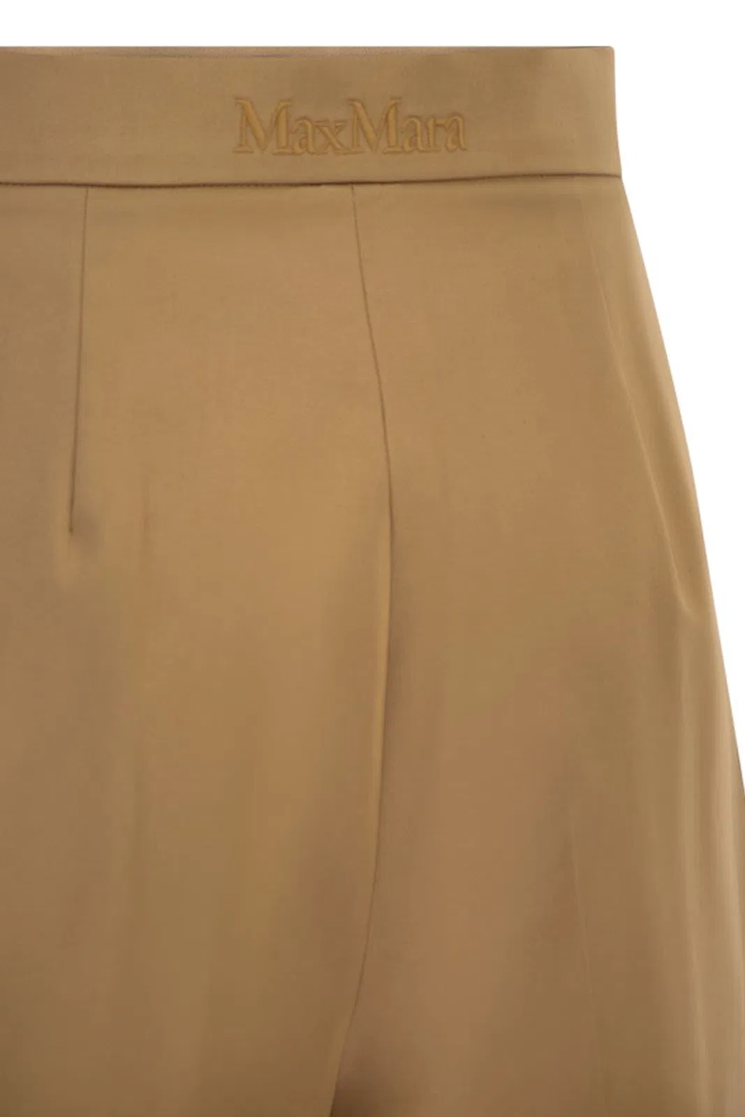 Max Mara Mxmtabacco - Stretch Cotton Satin Shorts