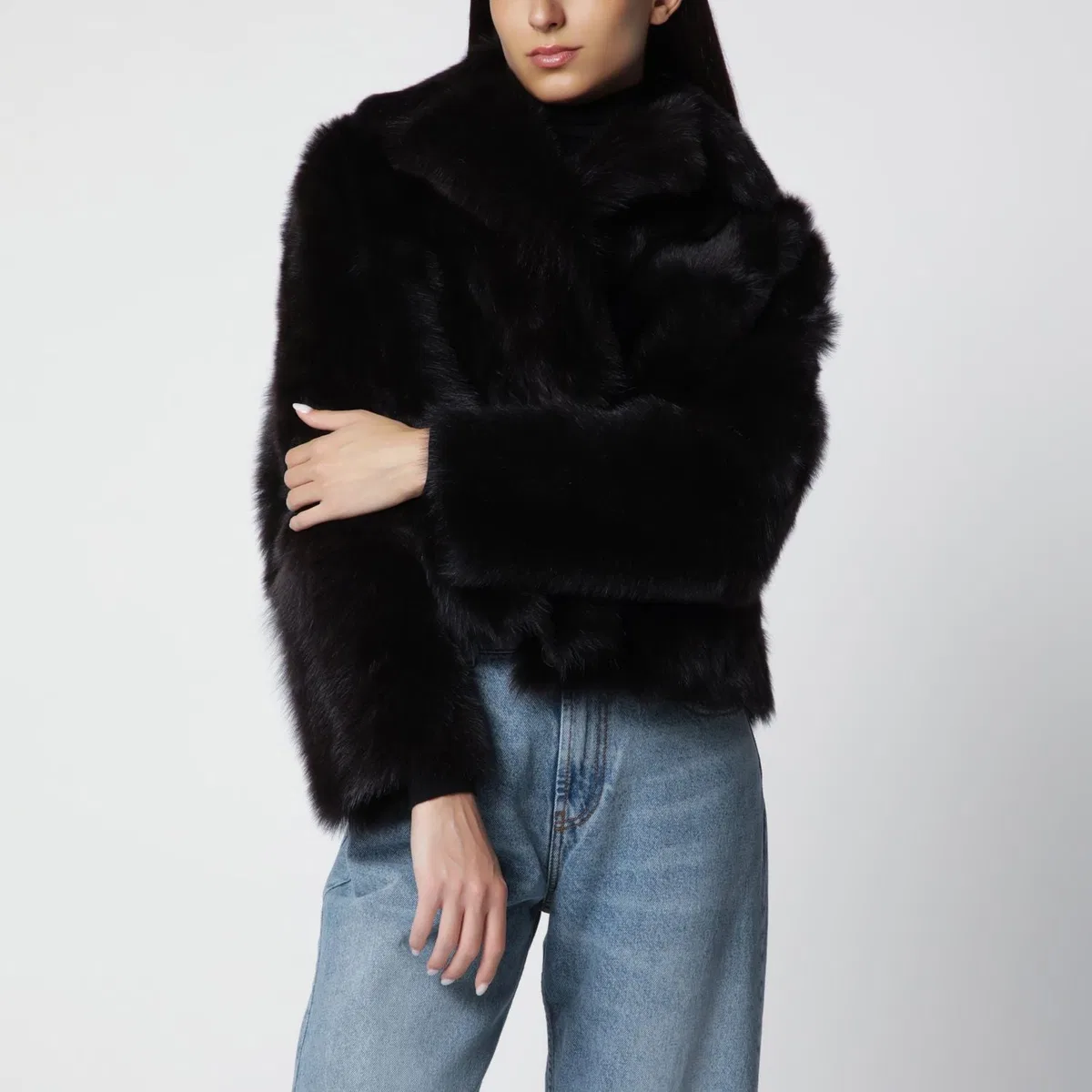 Blancha Short Chocolate Brown Fur Jacket