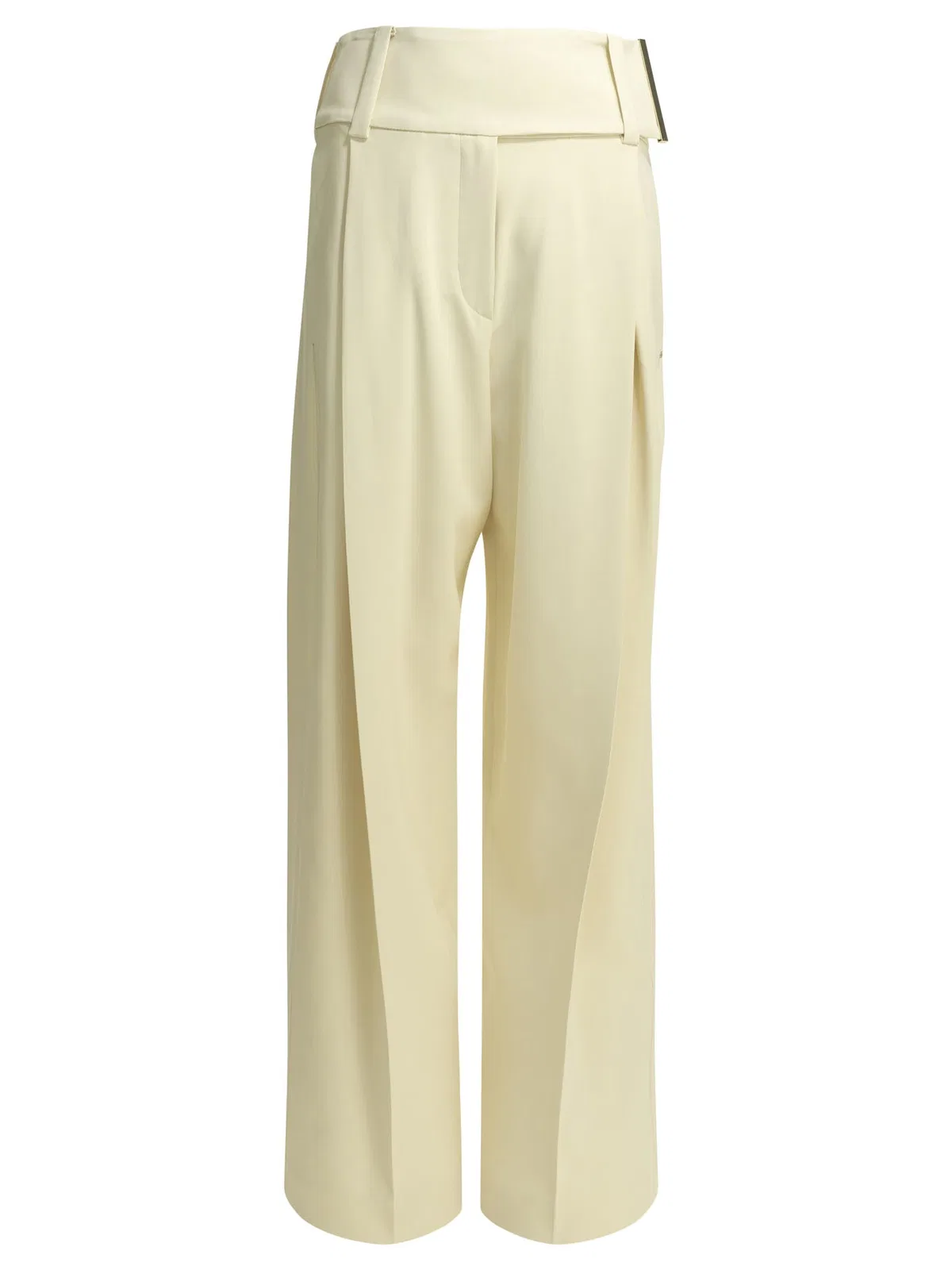 Max Mara Sportmax Tailored White Viscose Elastane Pants