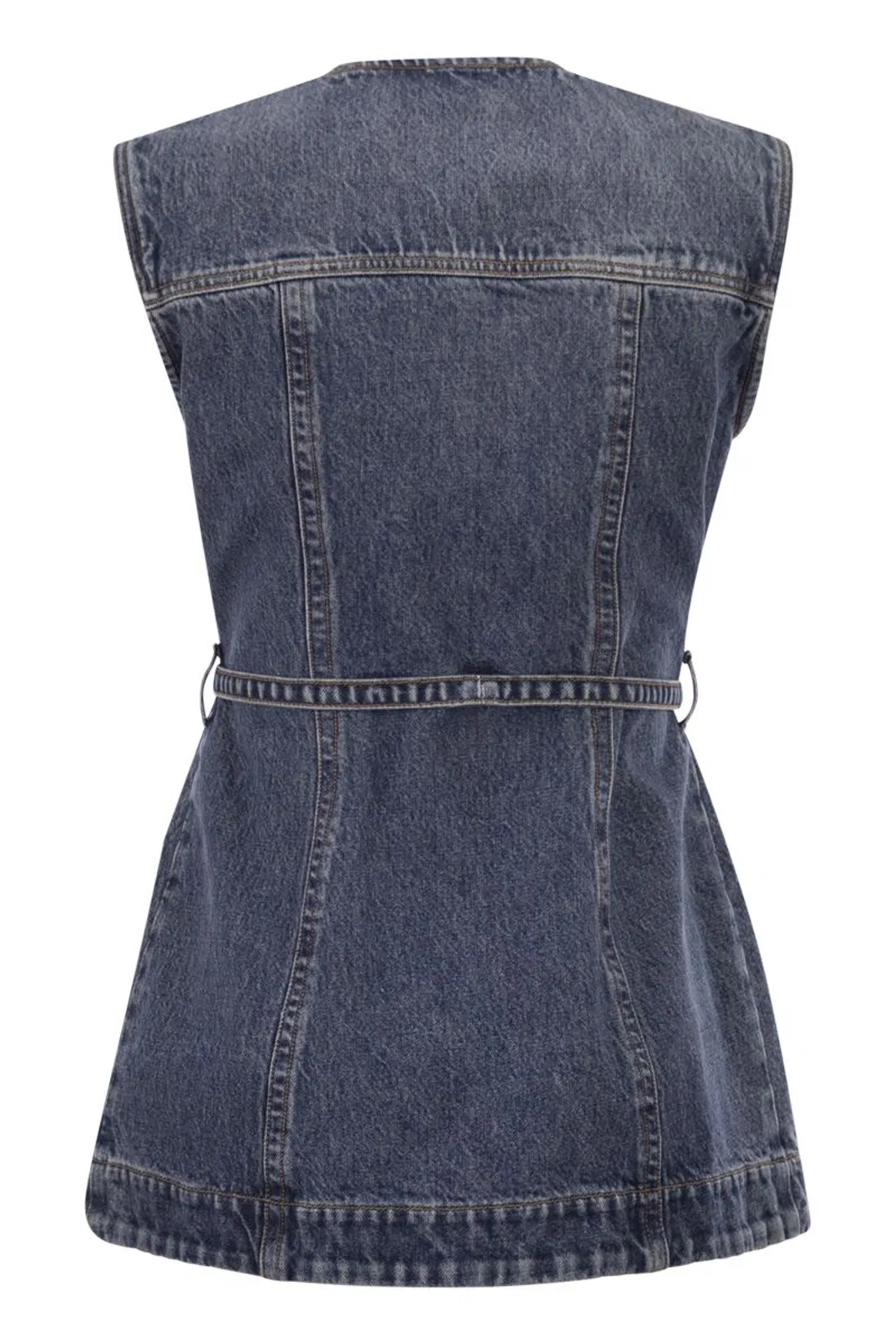 Max Mara Sportmax Spddominio - Denim Sleeveless Top