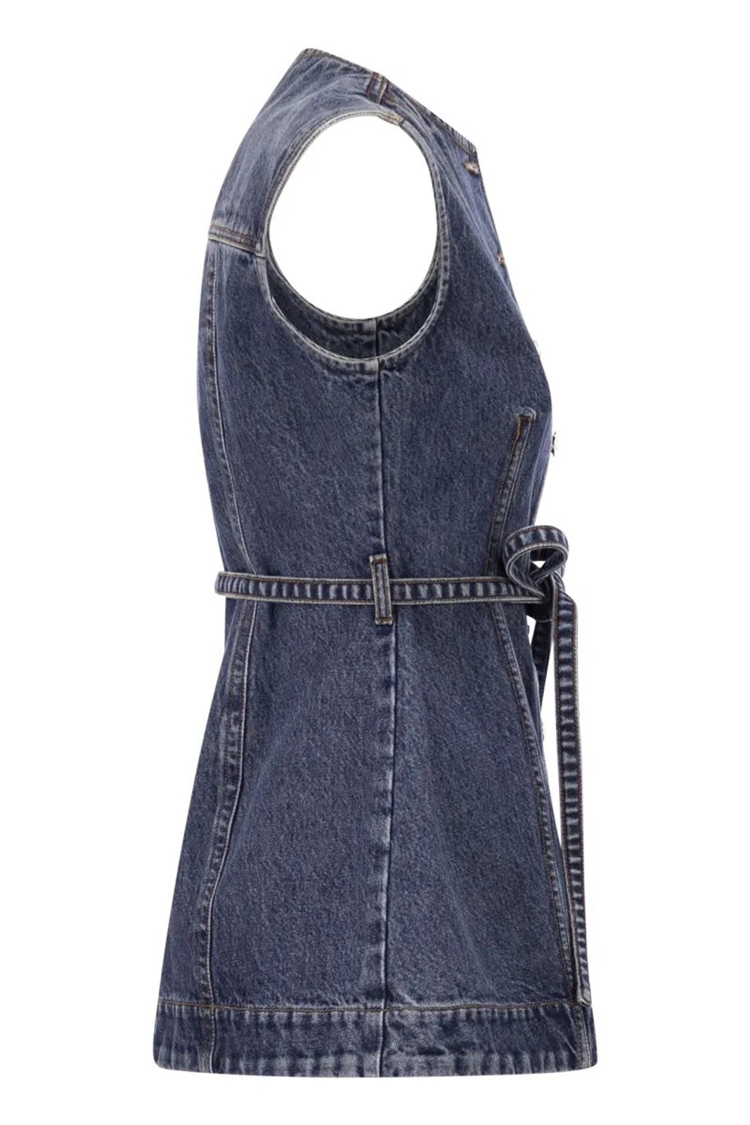 Max Mara Sportmax Spddominio - Denim Sleeveless Top