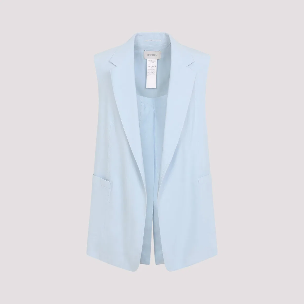 Max Mara Sportmax Light Blue Maggio Viscose Gilet