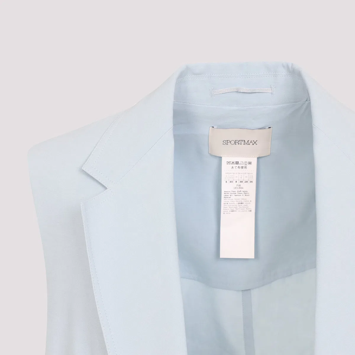 Max Mara Sportmax Light Blue Maggio Viscose Gilet
