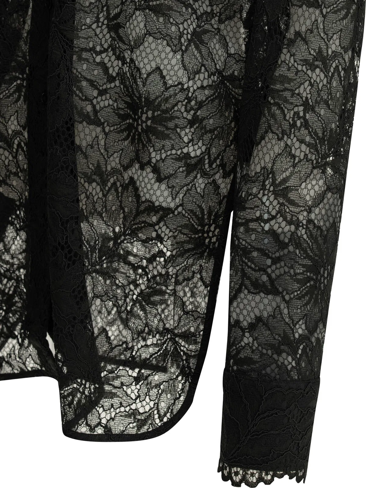Max Mara Sportmax Casual Lace Black Polyester Shirt