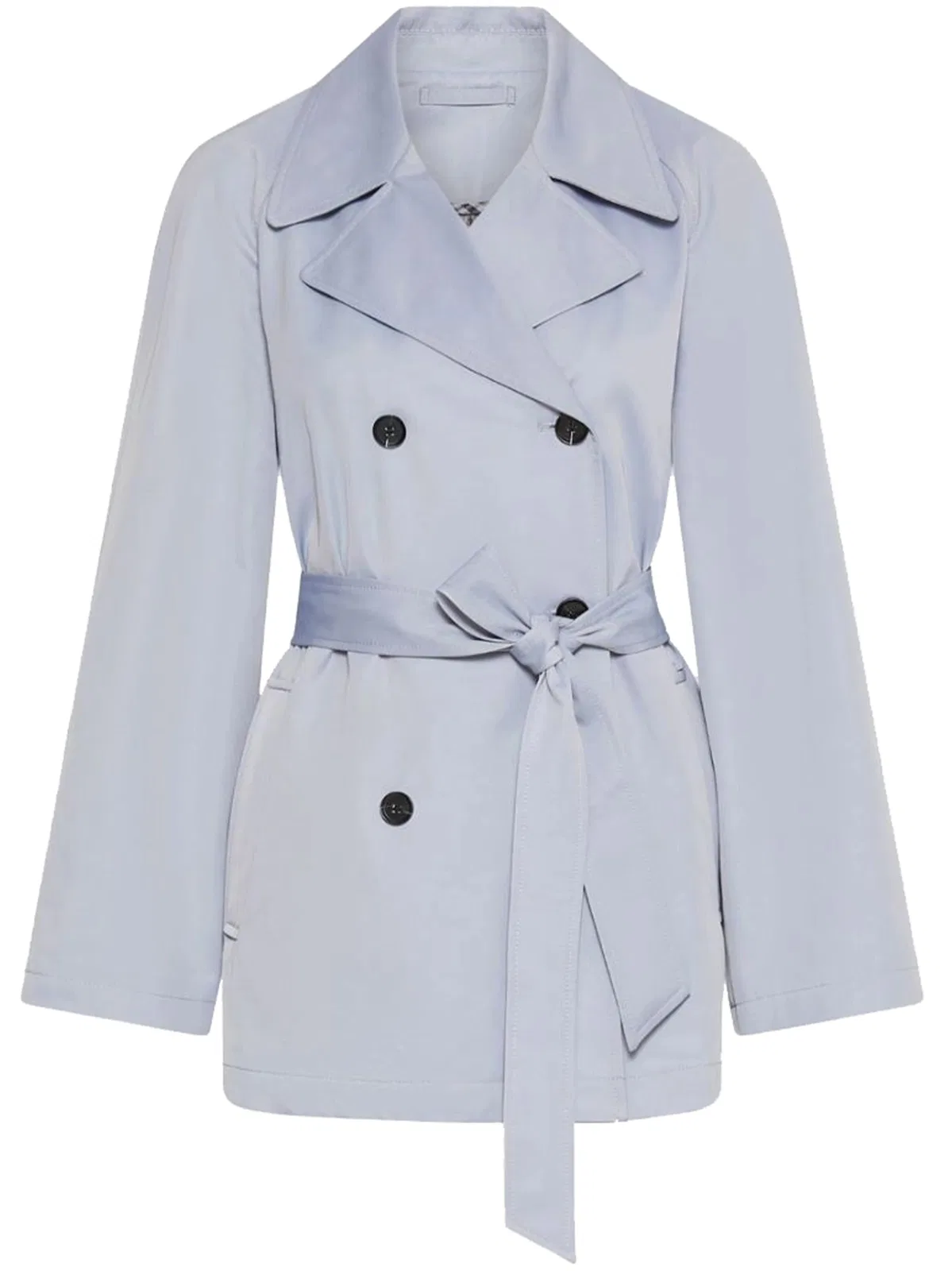 Marella Blue Polyester Cotton Trench Mllumido