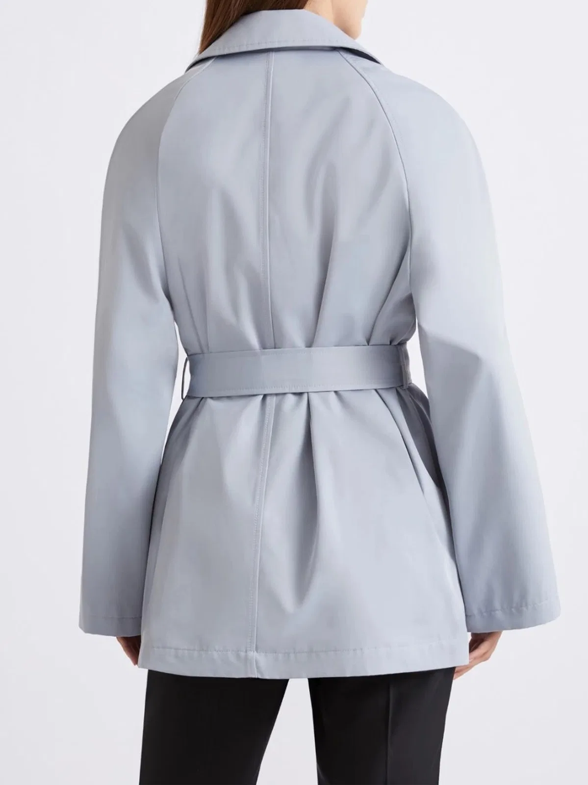 Marella Blue Polyester Cotton Trench Mllumido