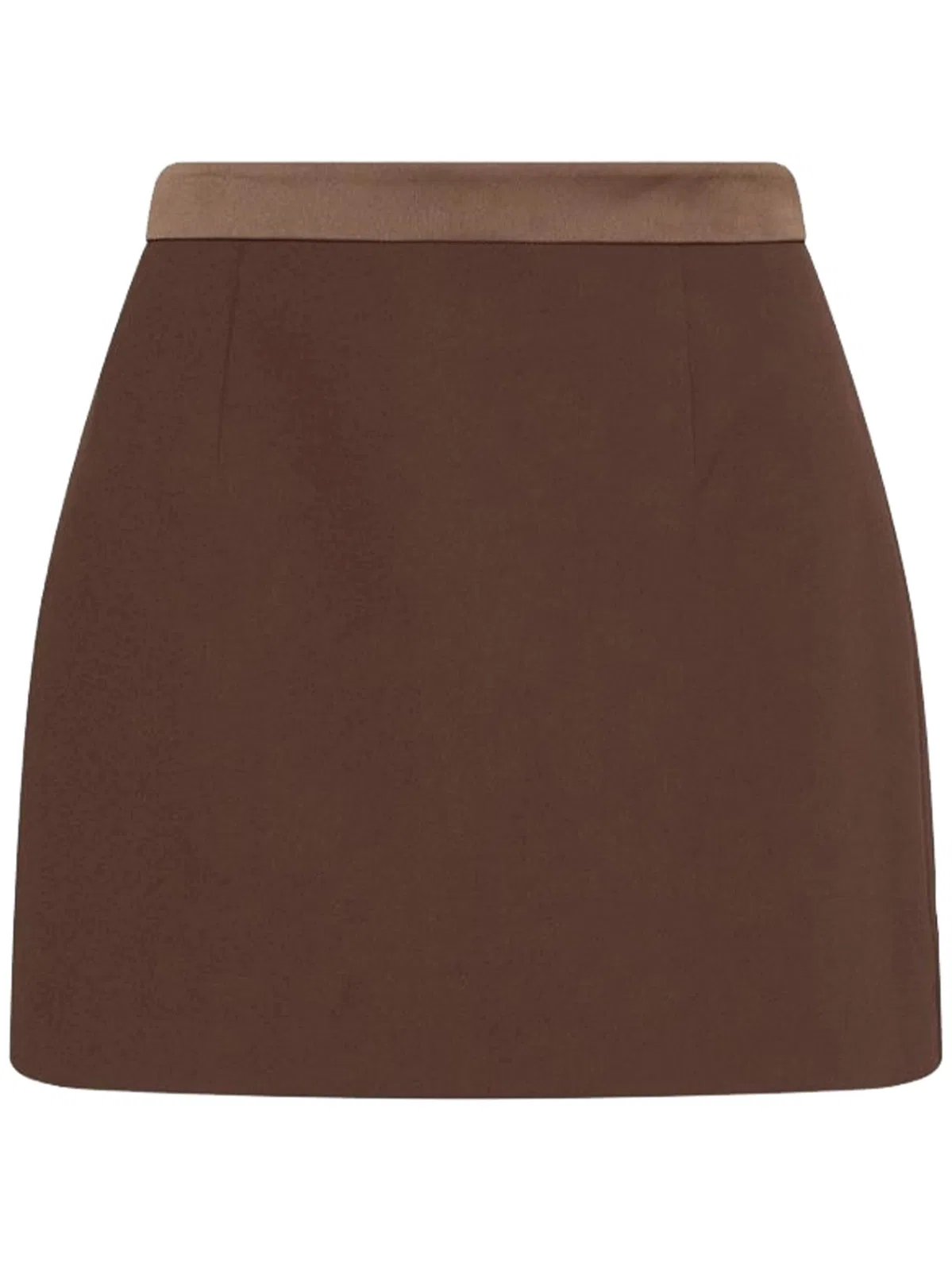 Marella Brown Polyester Mini Skirts Mltpepe