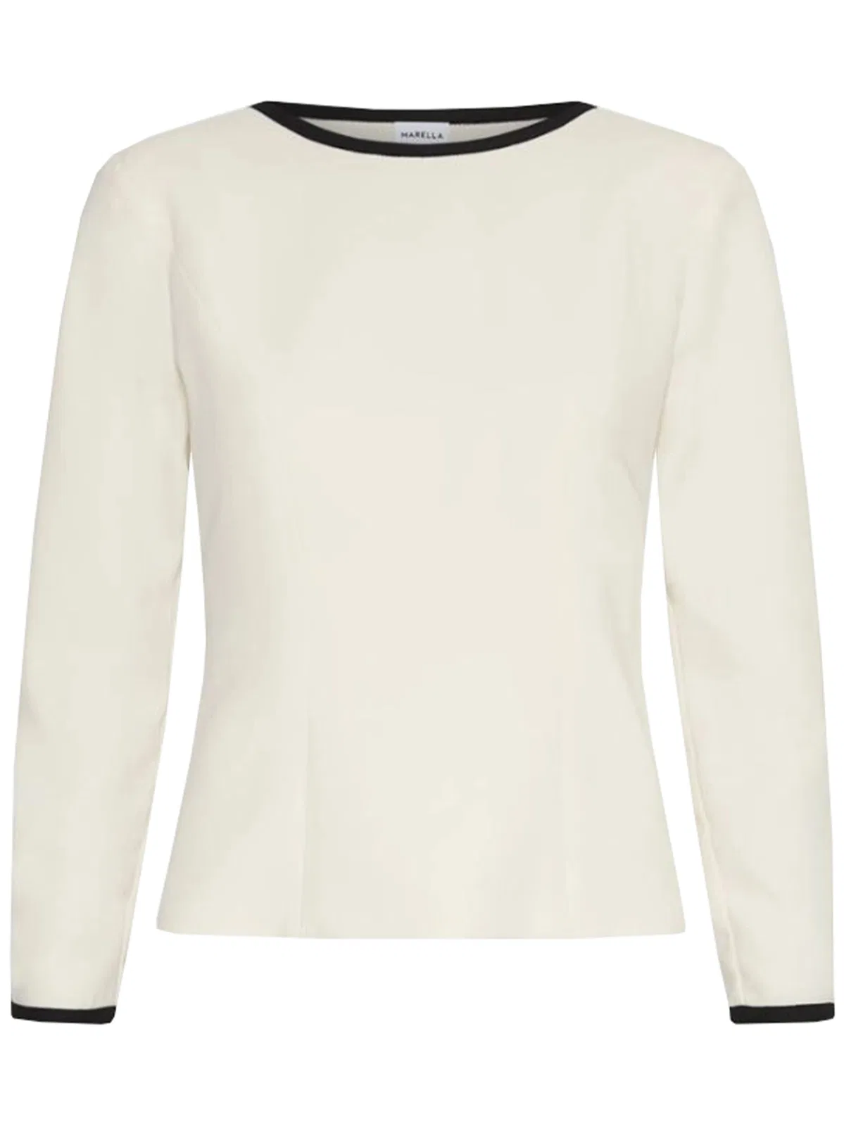 Marella White Polyester Sweater Mltscacco