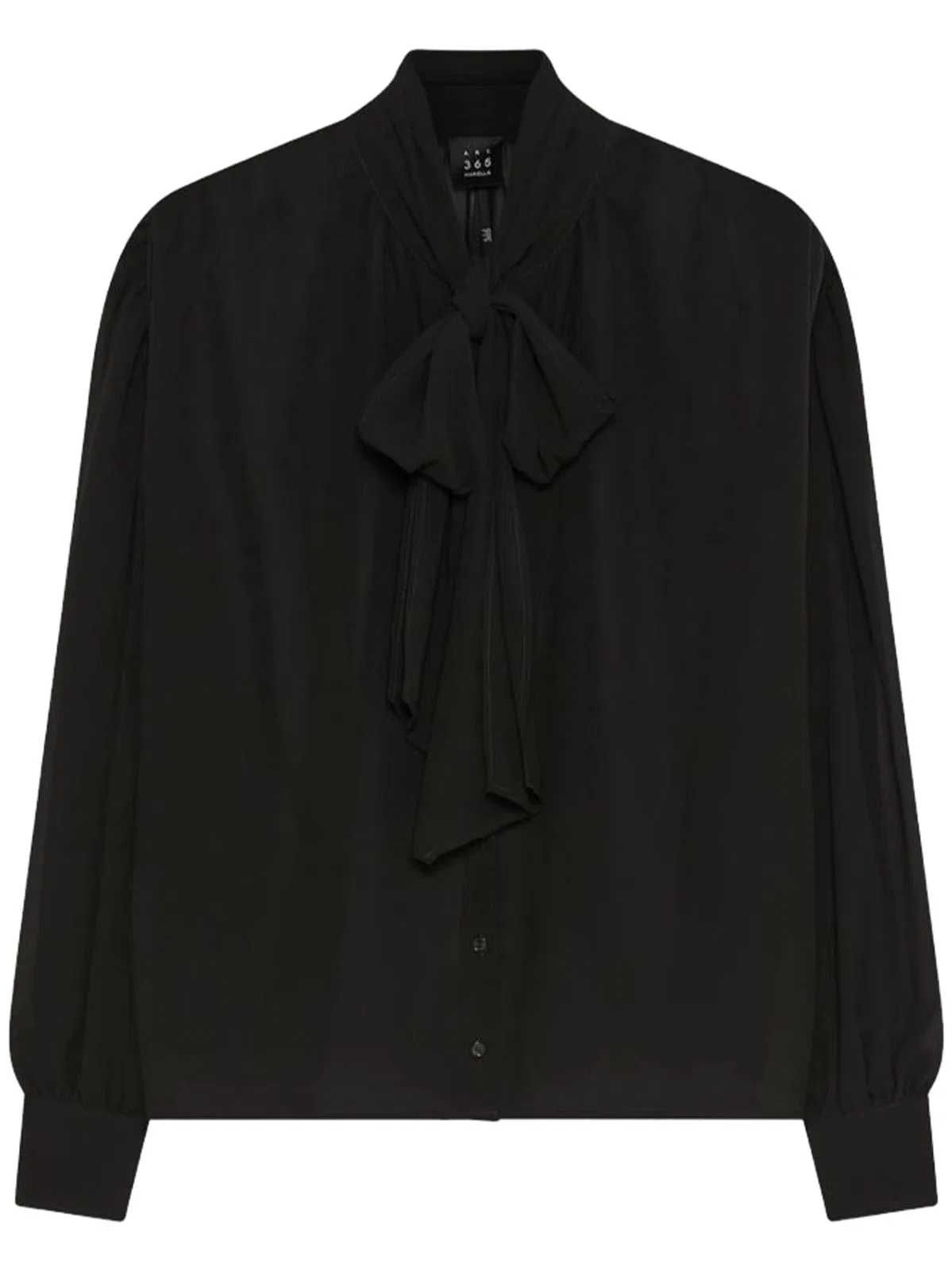 Marella Black Polyester Plain Shirt
