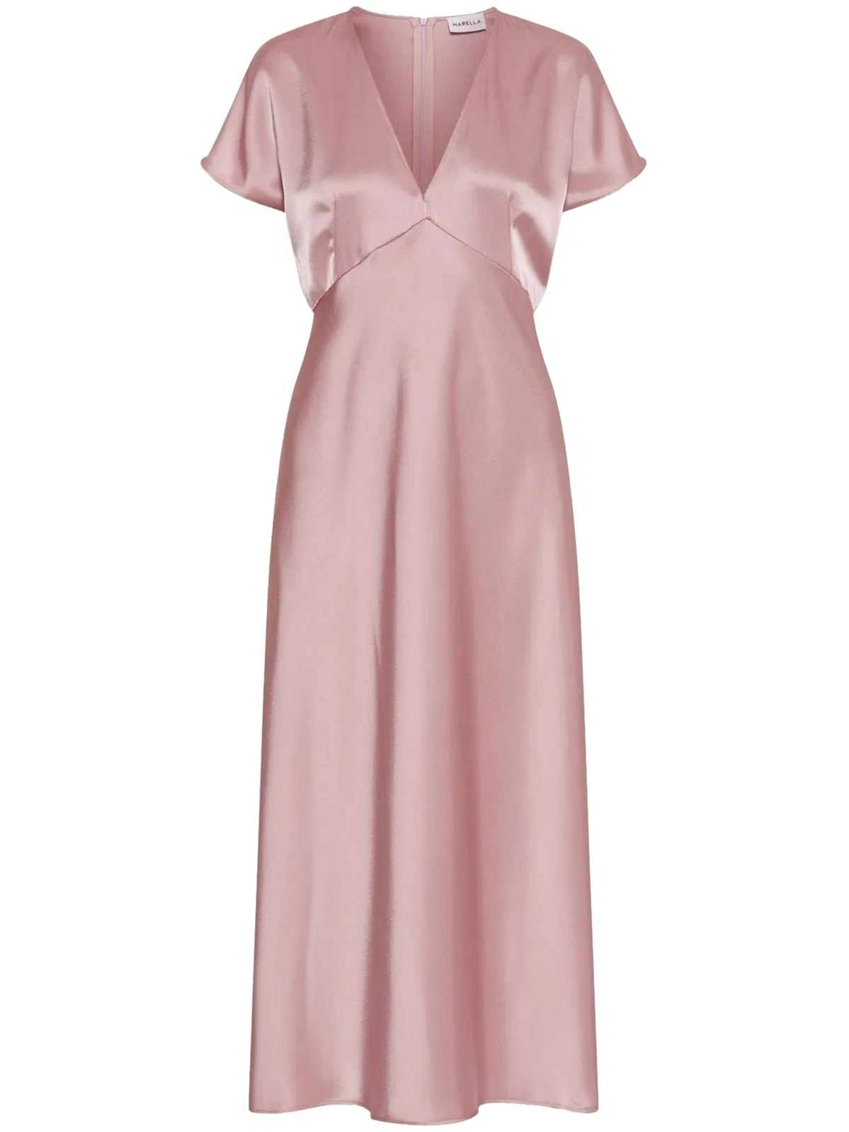 Marella Pink Purple Triacetate Midi Dresses