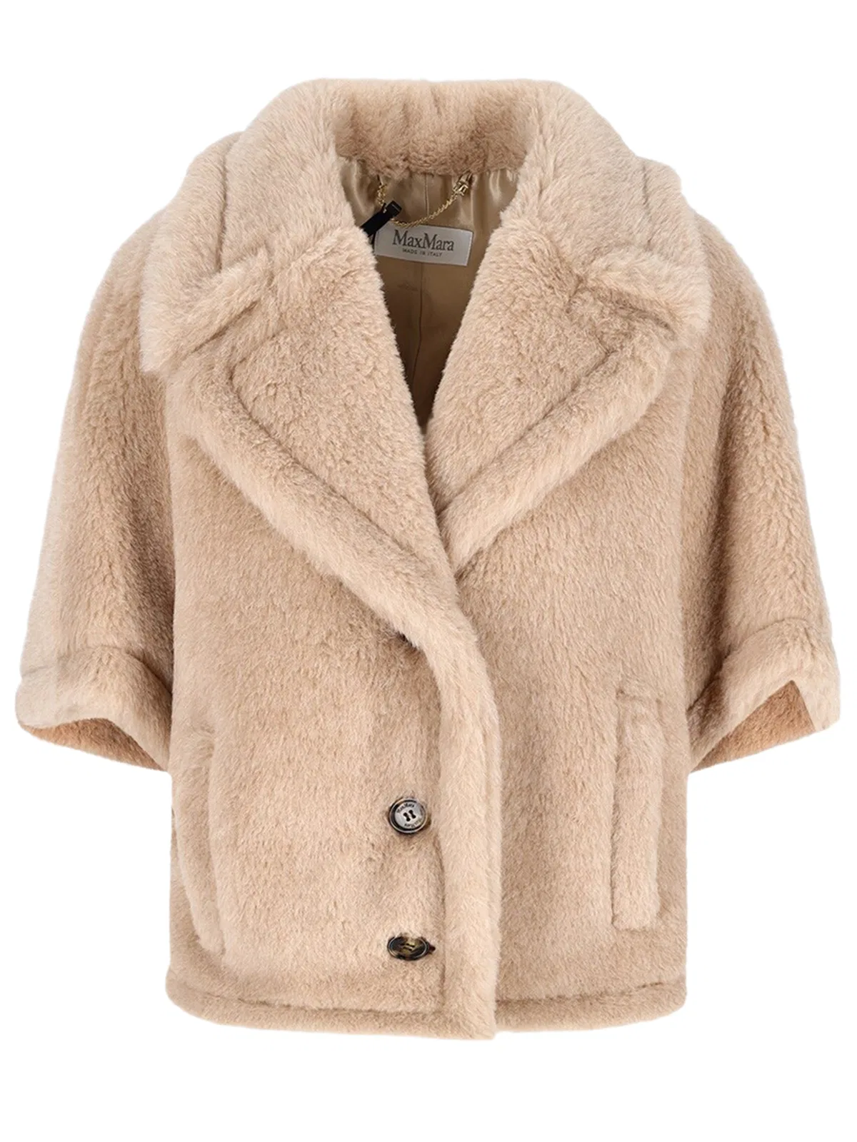 Max Mara Mxacorvino Teddy Fabric Cape