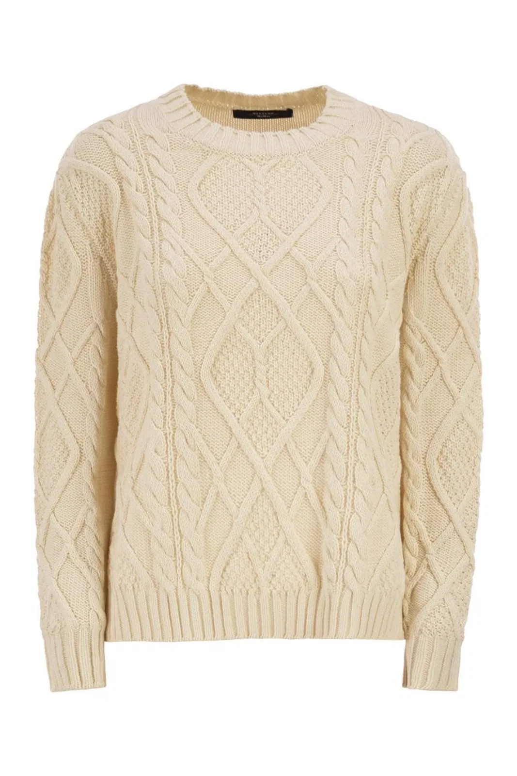 Weekend Max Mara Wkdtenore - Cotton Jumper With Cables An