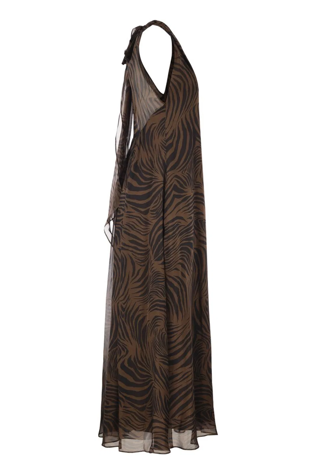 Max Mara Mstsalice - Long Printed Silk Halterneck