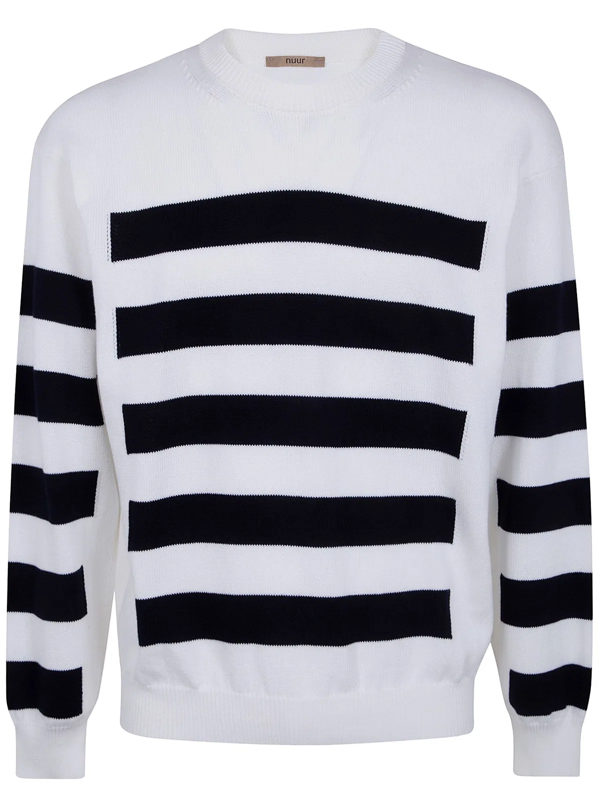 Nuur Two Tone Stripes Crew Neck Sweater