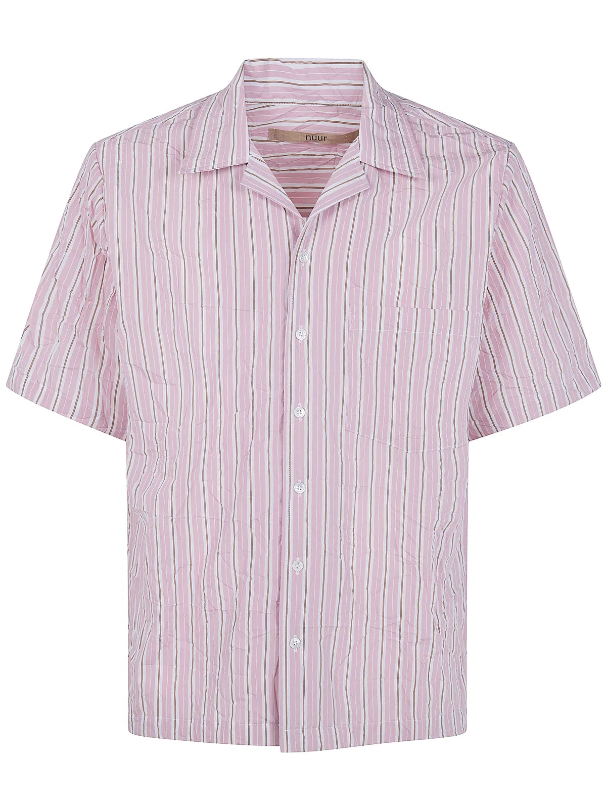 Nuur Striped Short Sleeved Bowling Shirt