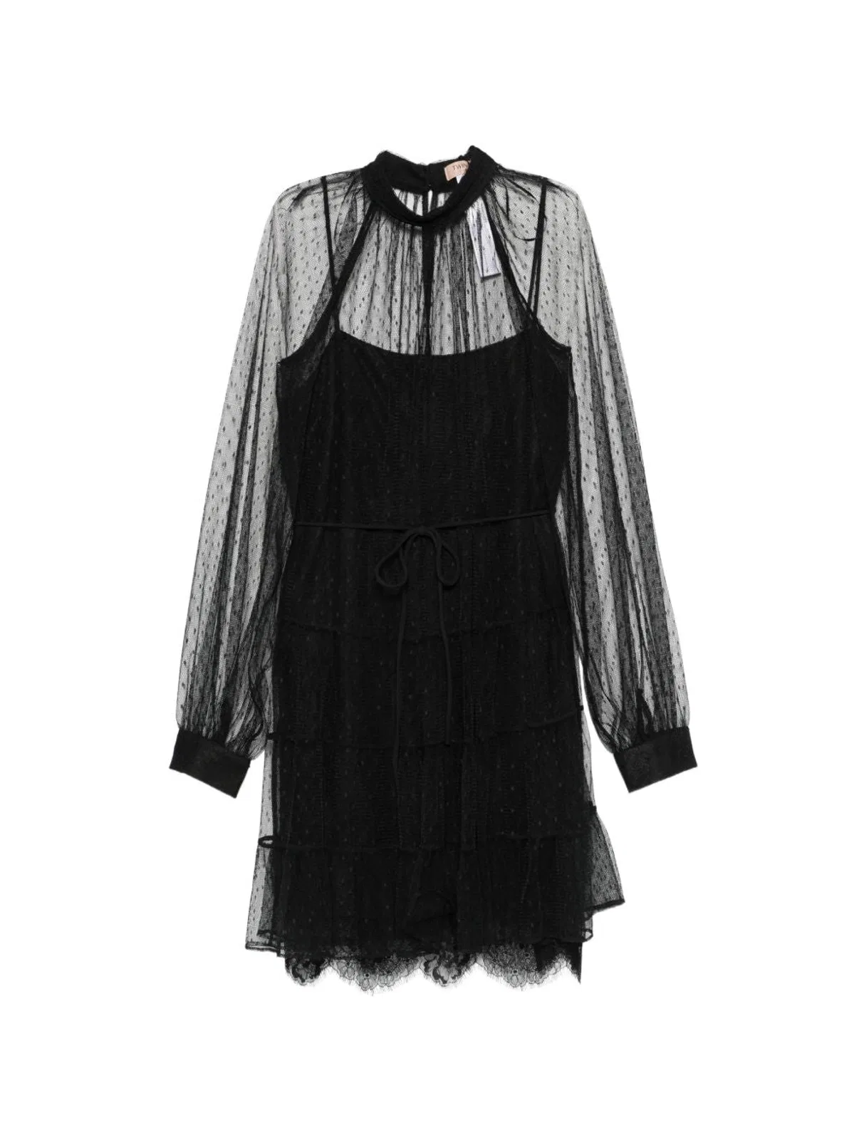 Twin-Set Black Silk Casual Dress