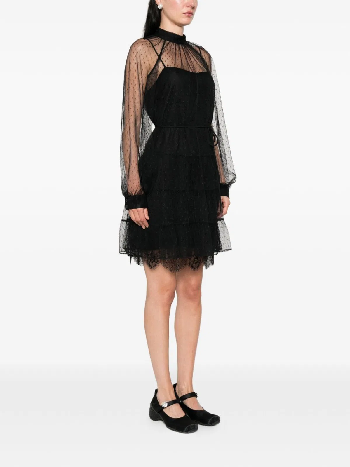 Twin-Set Black Silk Casual Dress