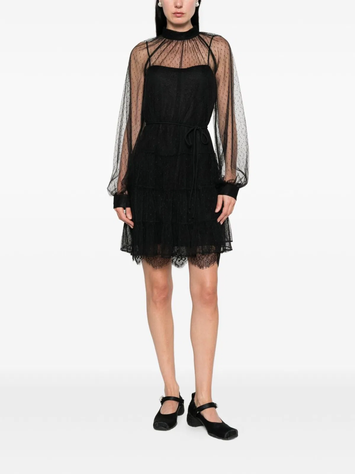 Twin-Set Black Silk Casual Dress