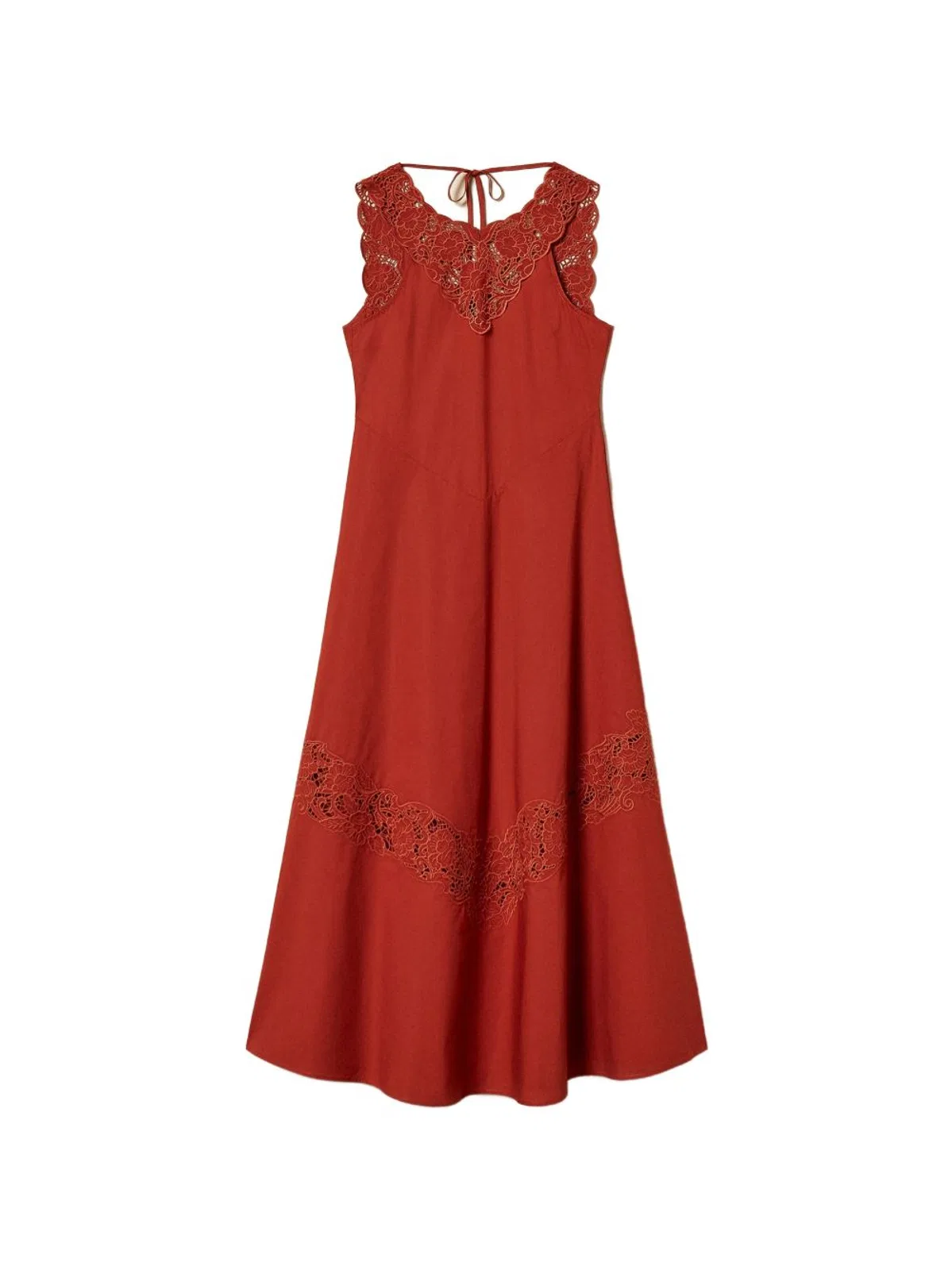 Twin-Set Henna Brown Silk Dress