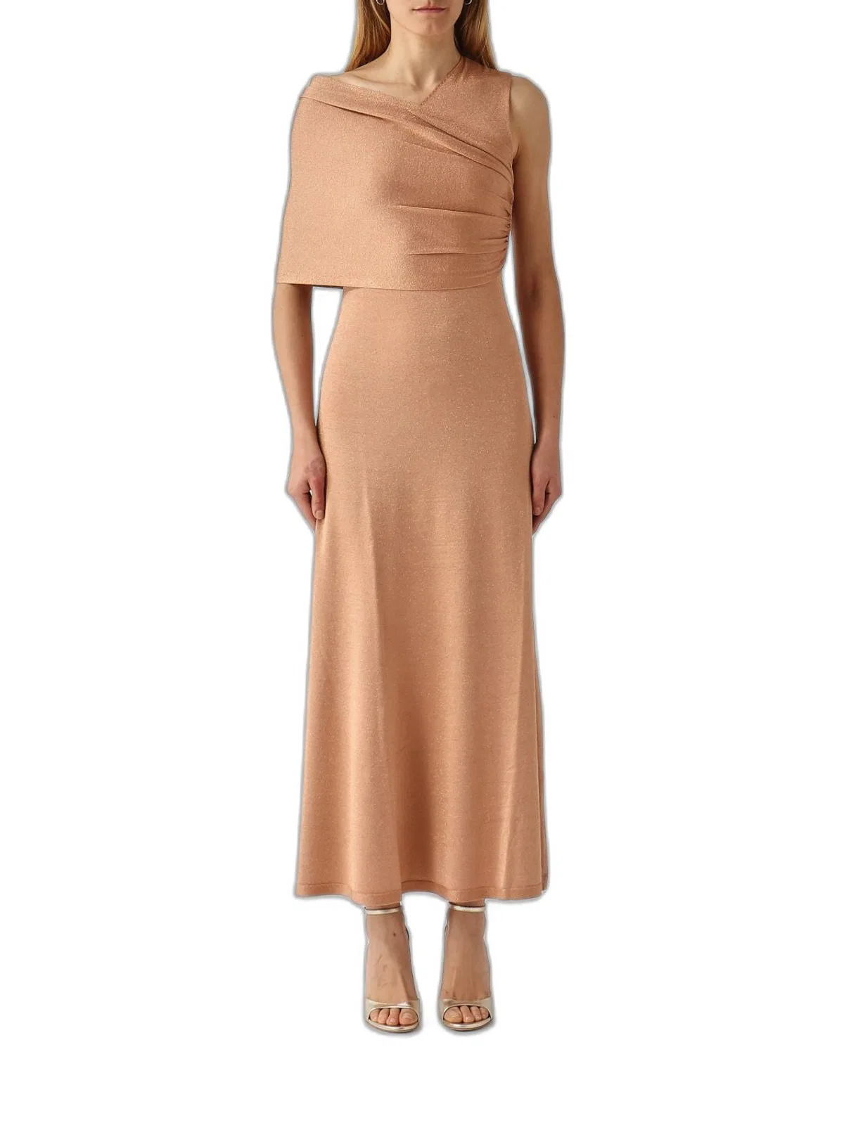 Twin-Set Dark Rose Pearl Silk Dress