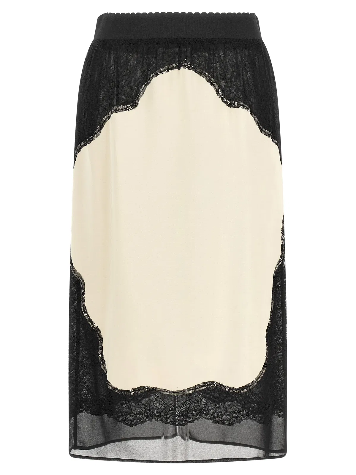 The Attico Lace Insert Skirt