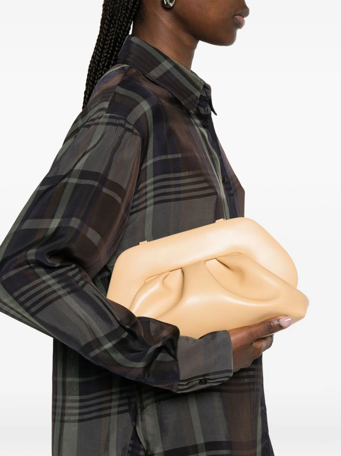 Themoirè Beige Recycled Polyurethane Handbag