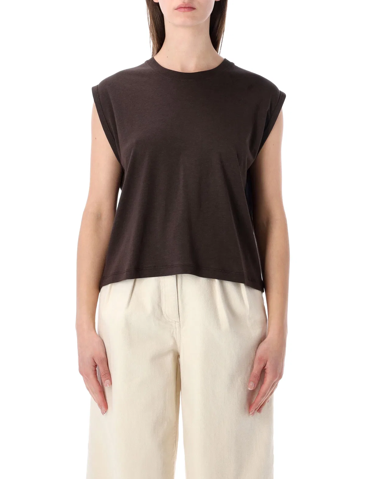 Sessun Sessùn Deedoo Espresso Sleeveless Tencel