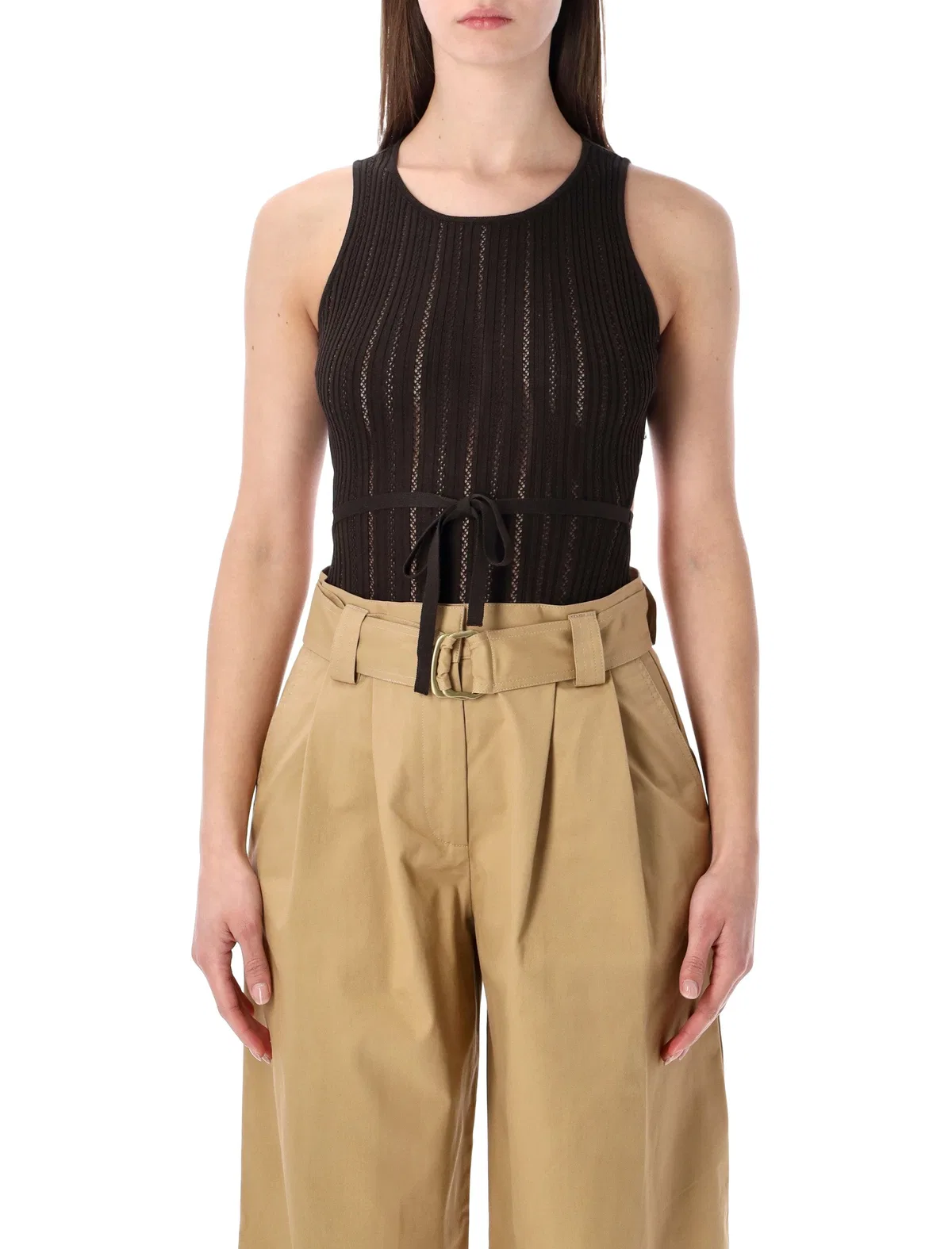 Sessun Sessùn Andrade Cotton Knit Openwork Body