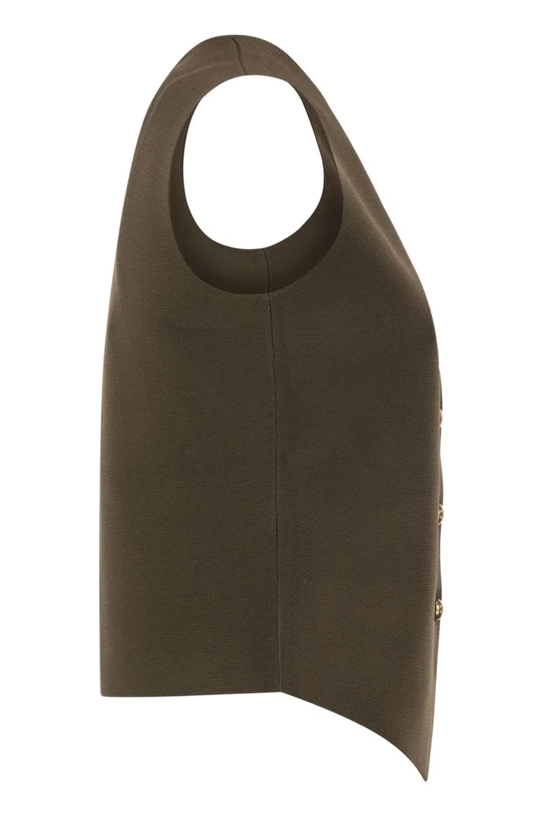 Max Mara Mxmgola - Viscose Knit Waistcoat With Go
