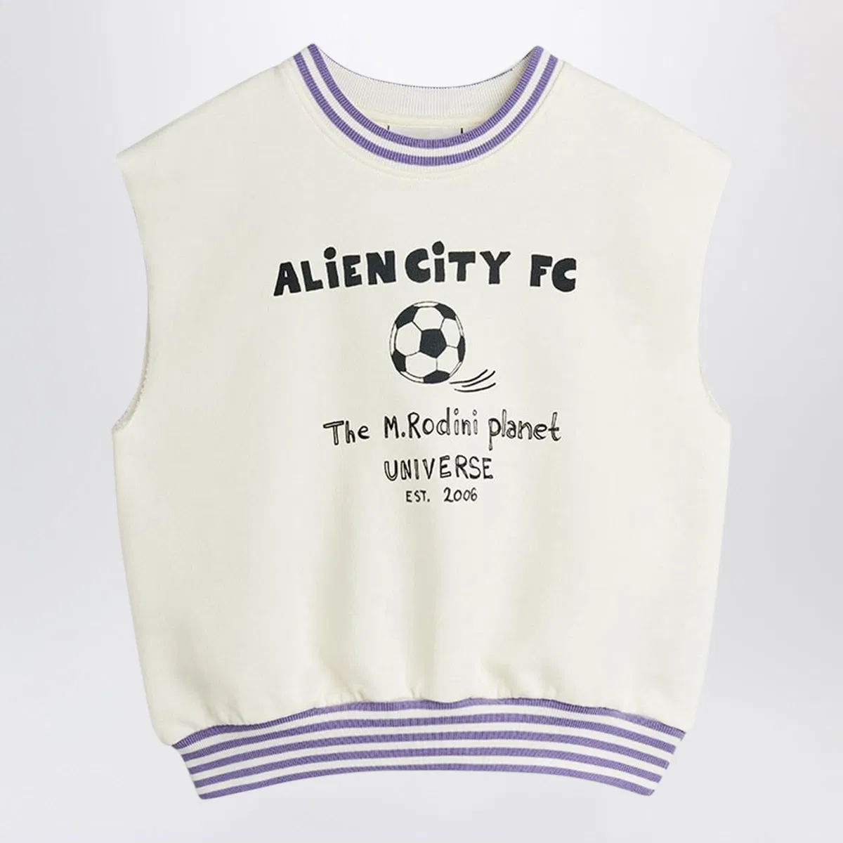 Mini rodini White Sleeveless Alien City Fc Tank Top