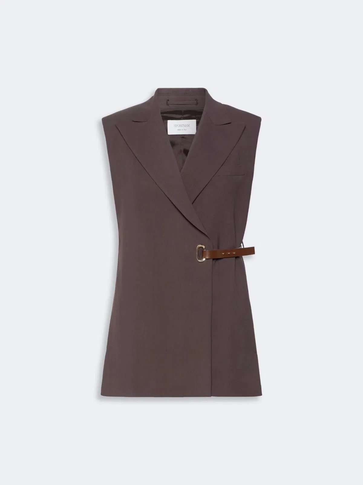 Max Mara Sportmax Spxgettone Sleeveless Blazer Chocolate