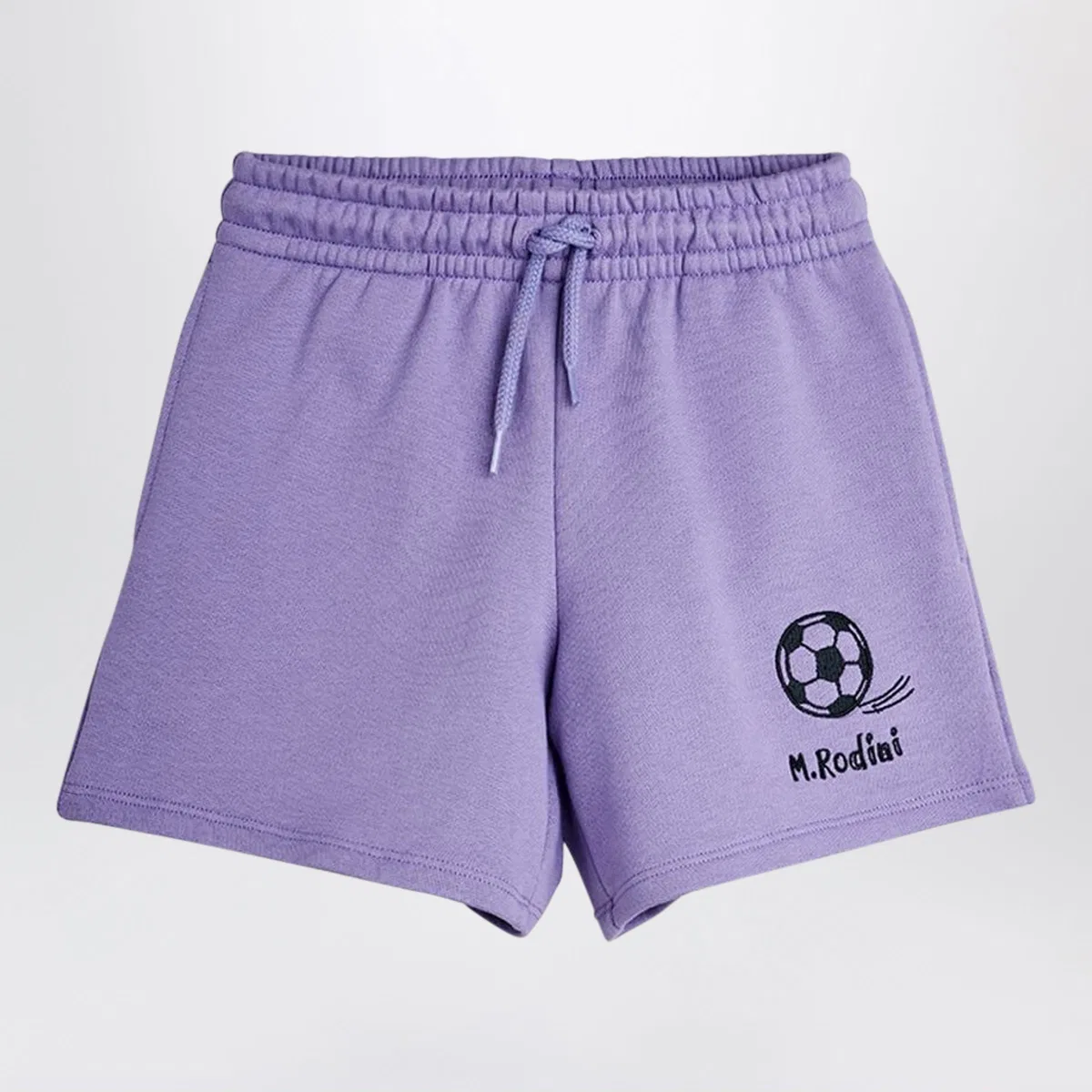 Mini rodini Purple Shorts With Soccer Ball Embroider