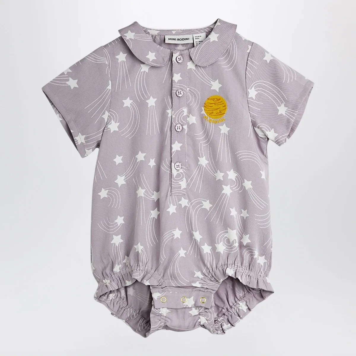 Mini rodini Purple Bodysuit With Starfall Print