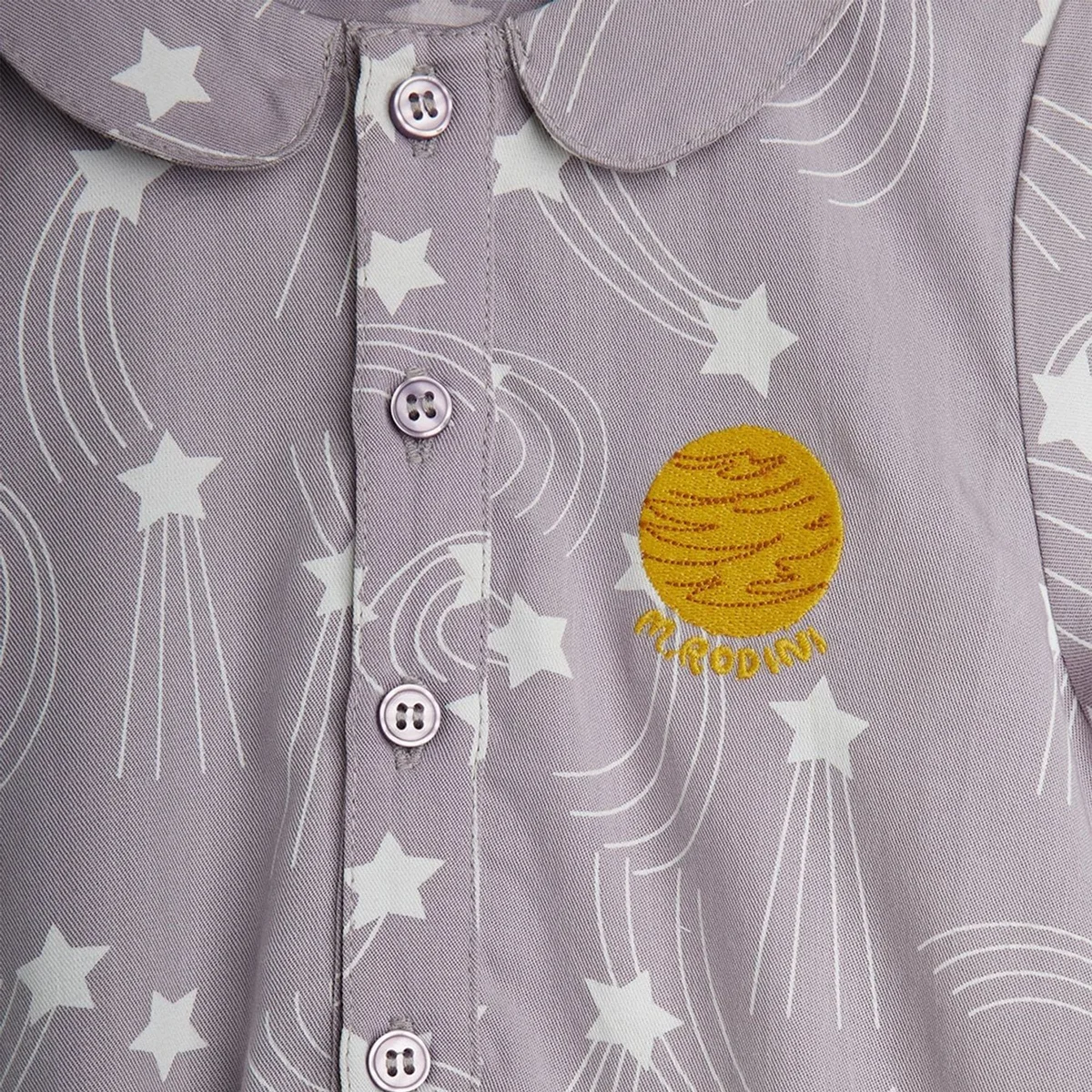 Mini rodini Purple Bodysuit With Starfall Print