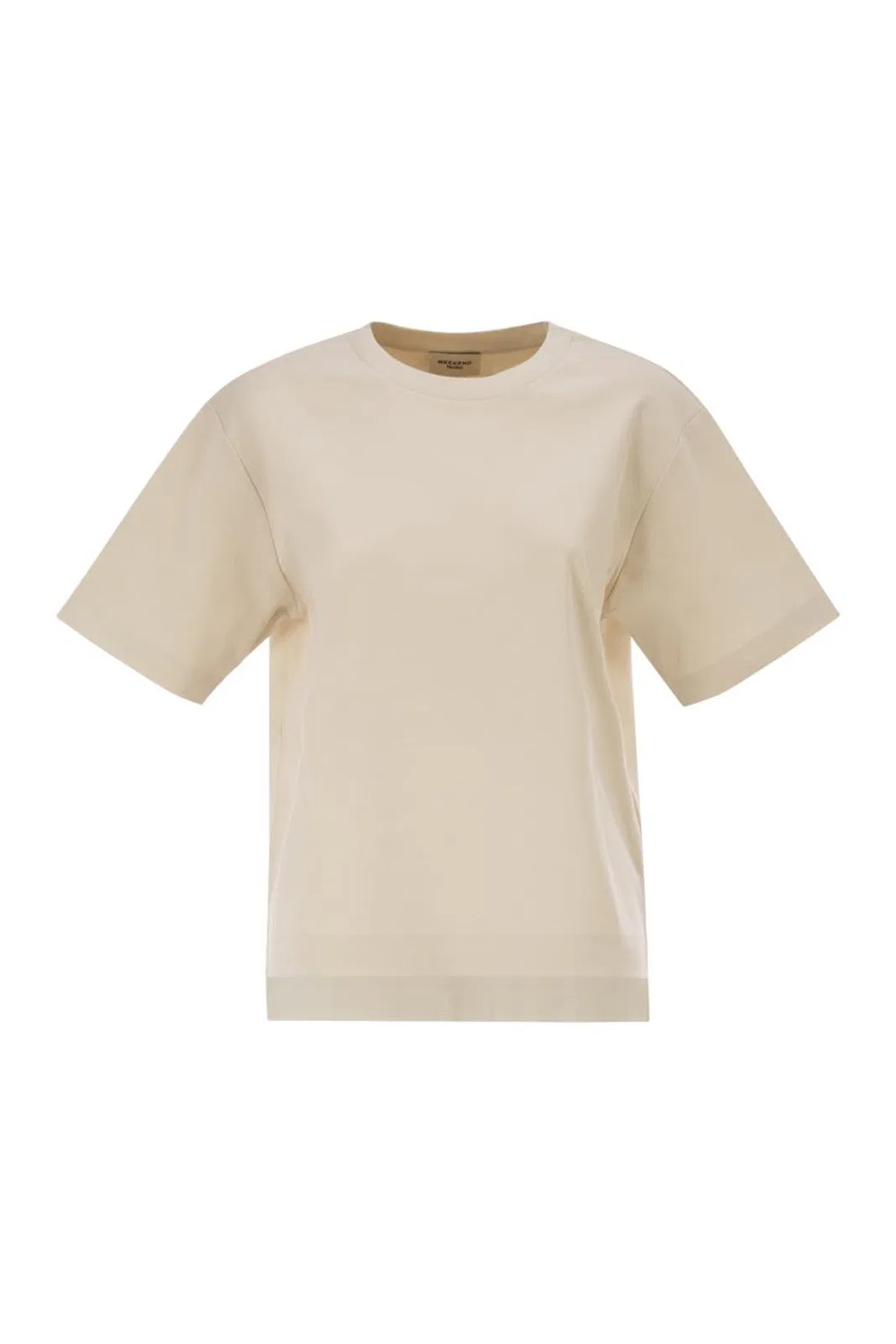 Weekend Max Mara Wkdmultid - Cotton T-Shirt With An Essen