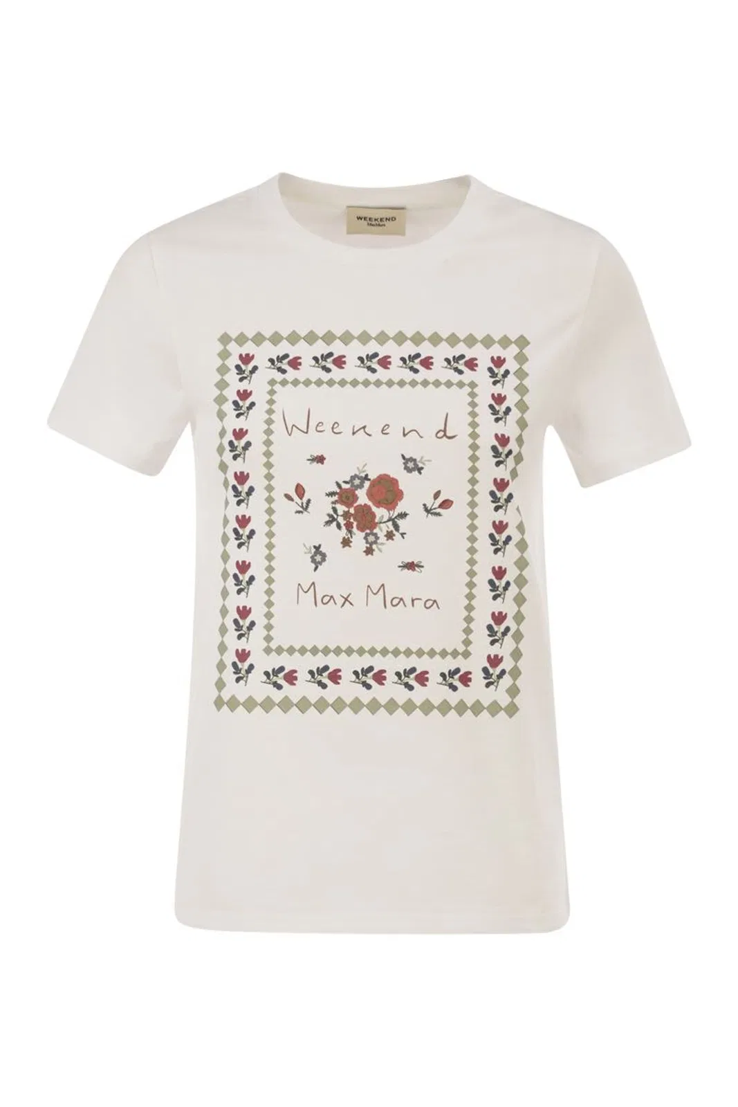 Weekend Max Mara Wkdedison - Cotton T-Shirt With Front Gr