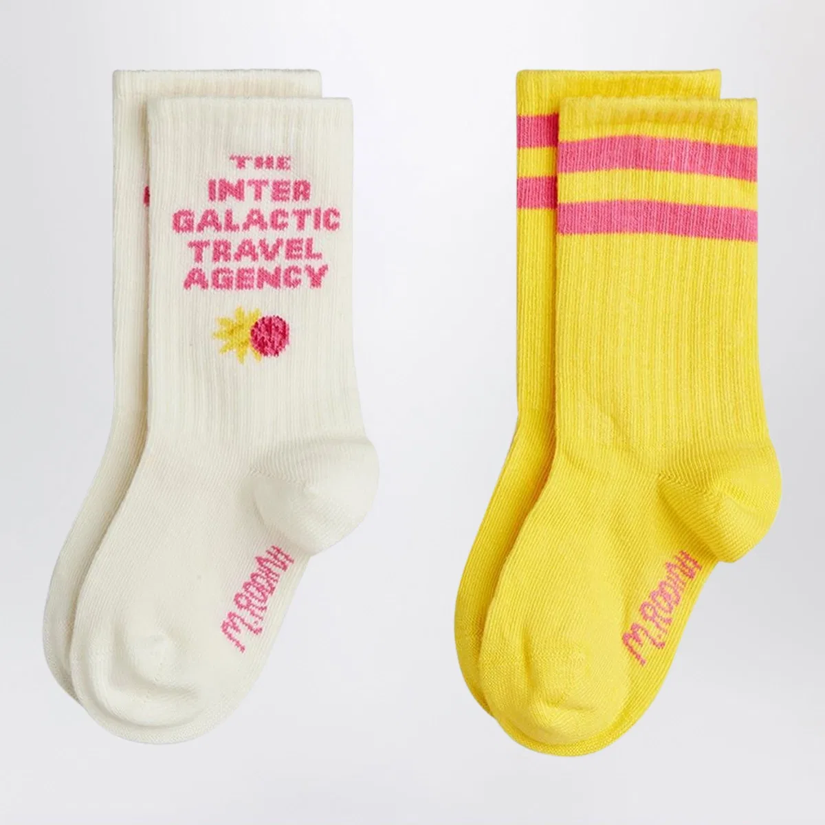 Mini rodini Two Pairs Of White/Yellow Travel Agency 