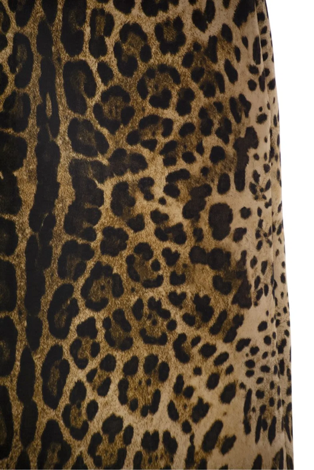 Max Mara Studio "Mst Falange" Leopard Velvet A Line Skir