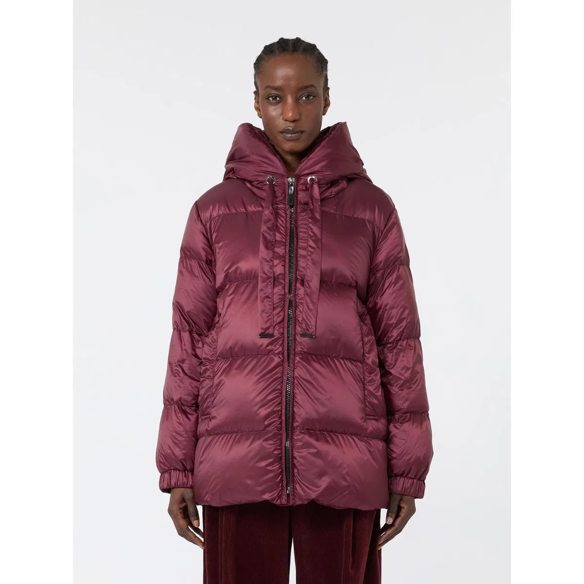 Max Mara The Cube Seia Quilted Jacket Bordeaux