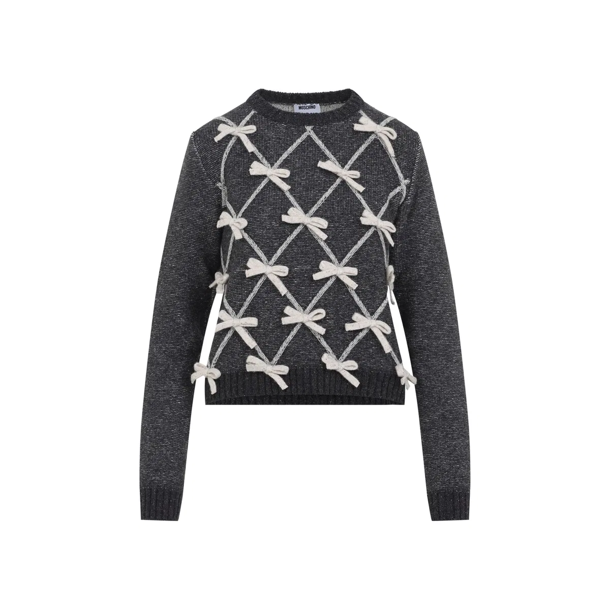 Moschino Couture Fantasia Grigio Bow Sweater