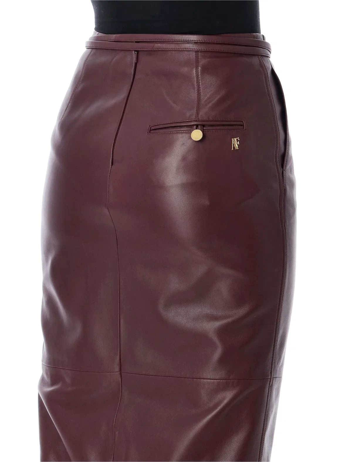 Alberta Ferreti Alberta Ferretti Leather Midi Skirt
