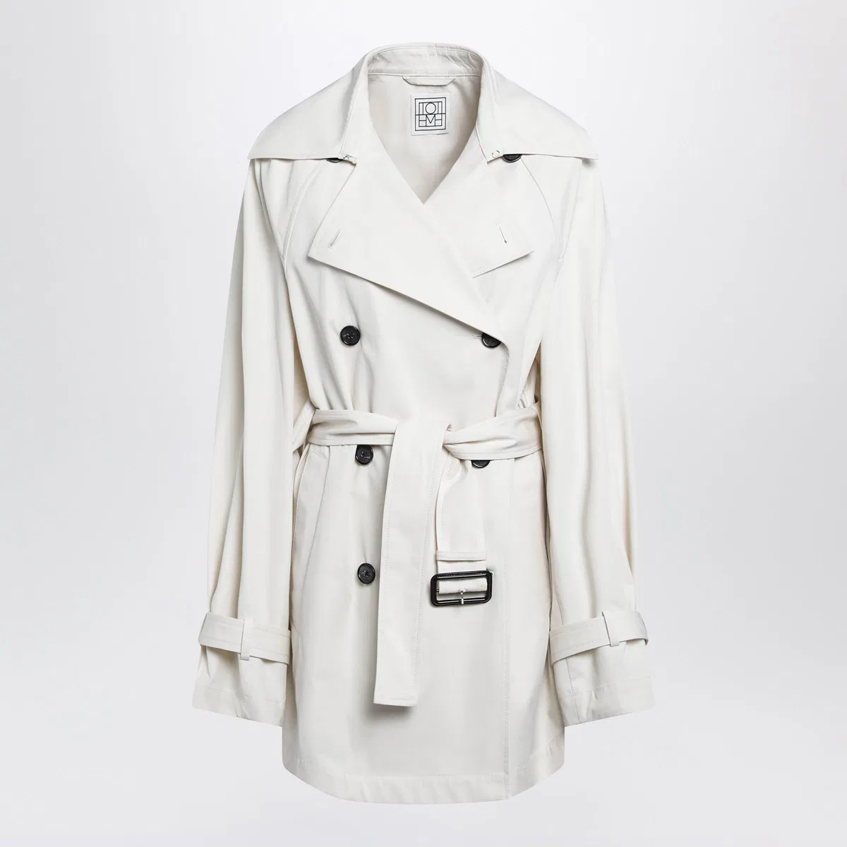 Toteme Ivory Doublebreasted Cotton Trench Coat