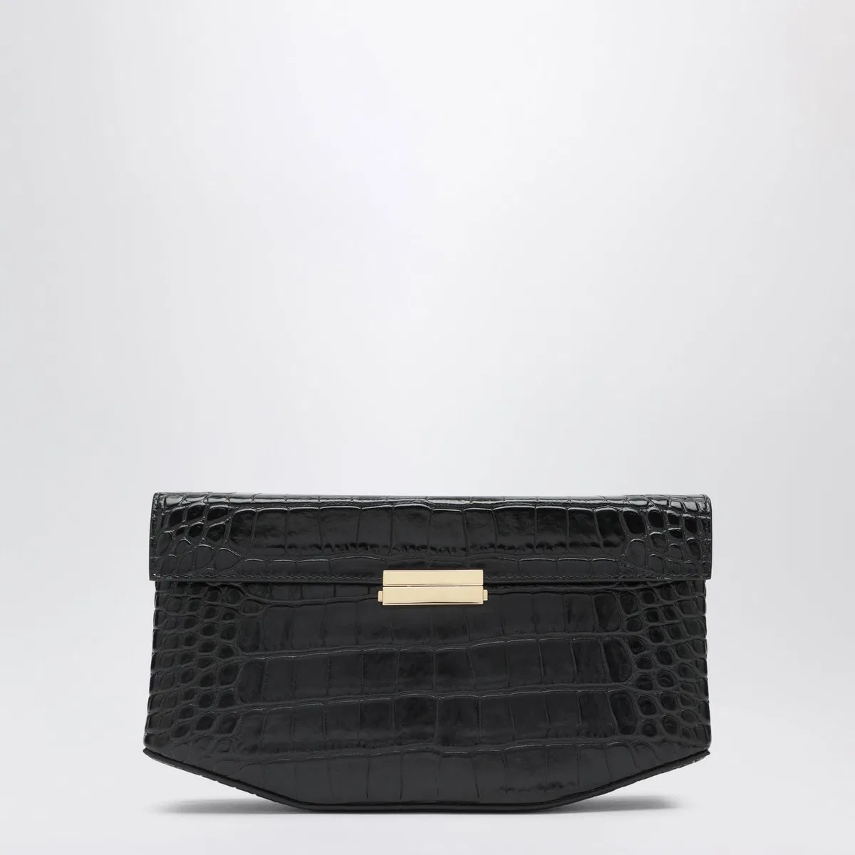 Toteme Clip Crocembossed Leather Shoulder Bag I