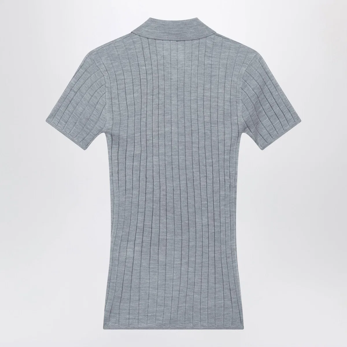 Toteme Grey Mélange Ribbed Cashmere And Silk Po